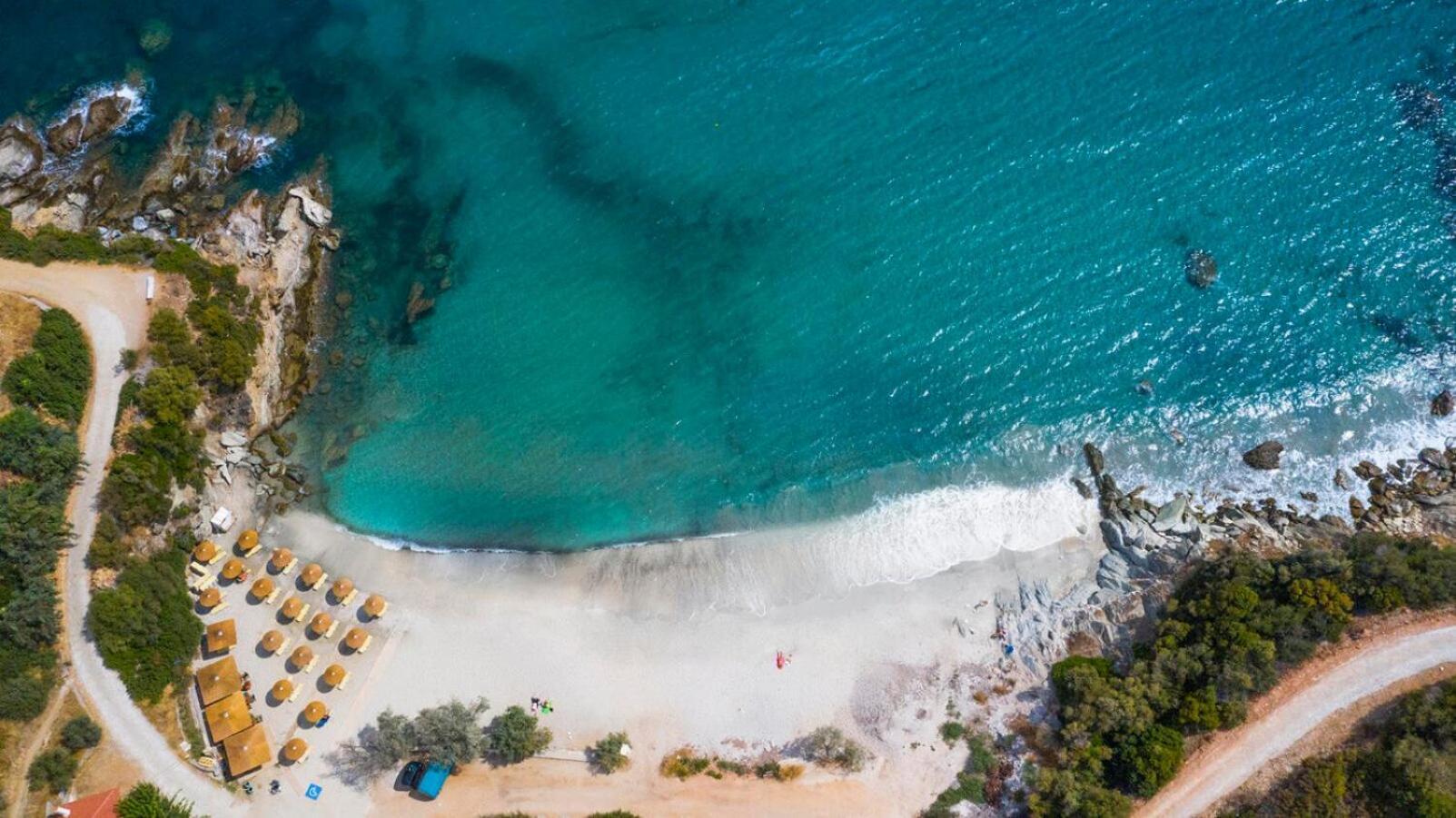 Aegean Beachfront Petriaí Exteriör bild