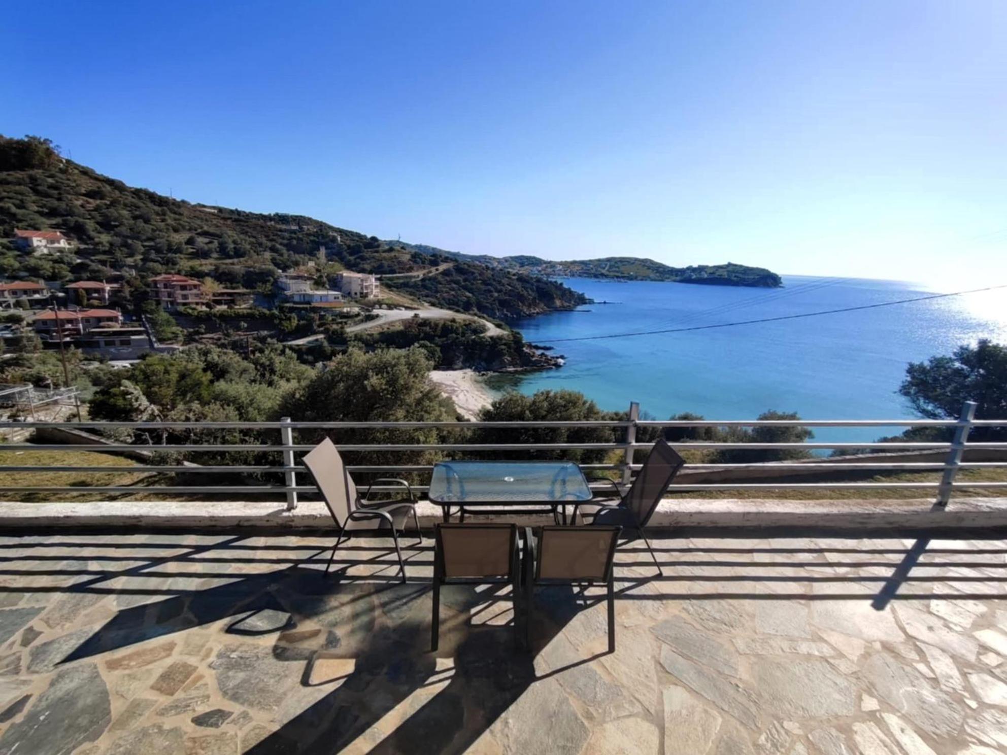 Aegean Beachfront Petriaí Exteriör bild